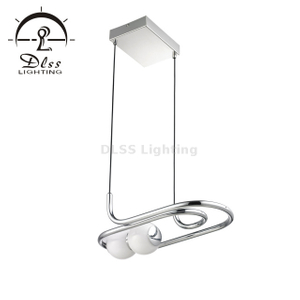 الحديثة قلادة الإضاءة LED 10W مستطيل كروم قلادة تركيب المصابيح قابل للتعديل جزيرة المطبخ المعلقة