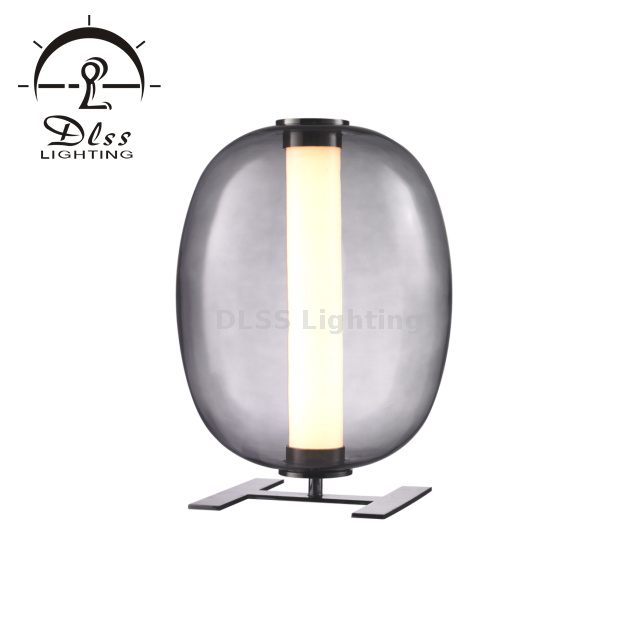 مصباح طاولة زجاجي بجانب السرير LED مصباح منضدة مصباح طاولة ديكور صغير لغرفة النوم والمعيشة