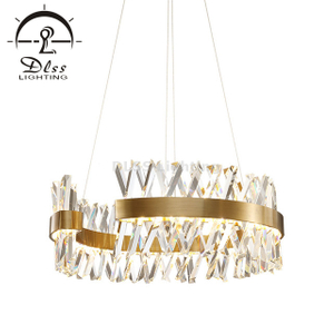الصانع الفاخرة الذهب كريستال بار X LED الثريا 9967