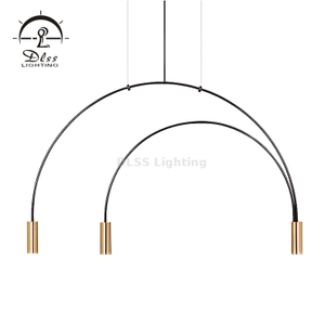 DLSS LUSTER Furniture Decoration GU10 ، المصباح المتدلي ذو 3 أضواء على شكل قوس